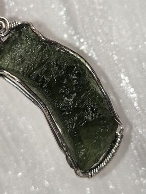 Natural Moldavite Raw Stone Pendant with no Necklace